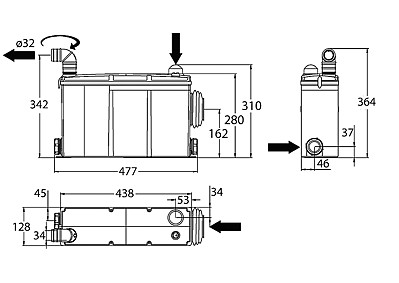 Schema tecnico del trituratore W11 SP